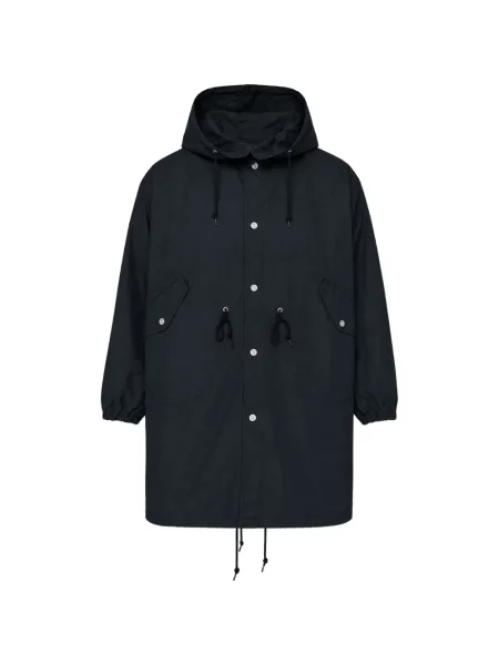 Μπουφάν παρκά Comme Des Garçons Homme με κουκούλα με κορδόνι μπλε