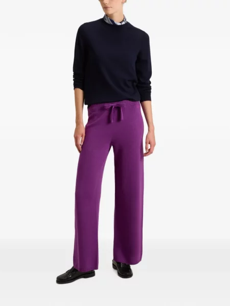 Pantaloni Woolrich tricotate cu cordon violet