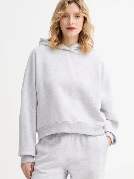 Кофта MUUV. MUUV. x Answear з капюшоном меланж сірий