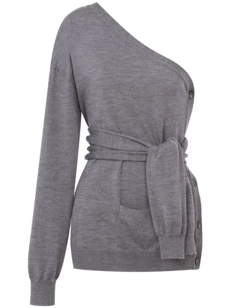 Pulover Moschino cu un umăr gol gri