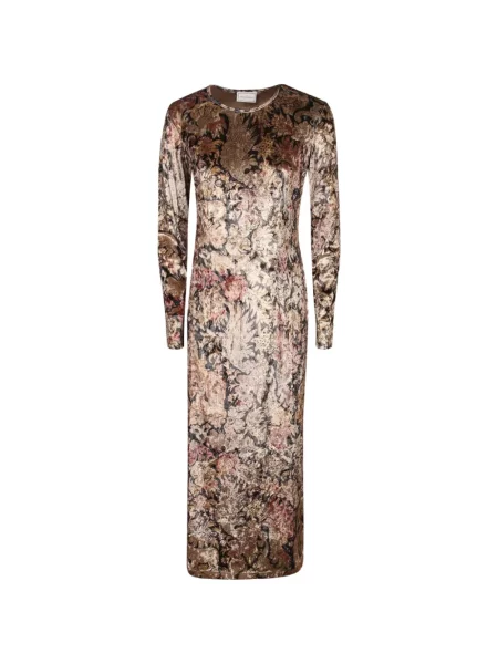 Rochie maxi Pierre-louis Mascia de catifea cu model floral cu imagine