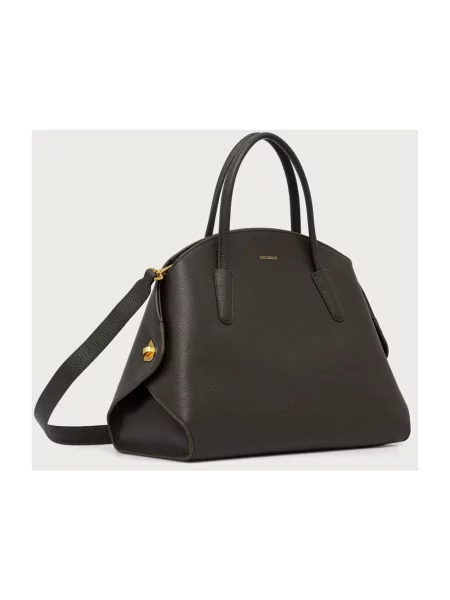 Coccinelle torebka shopper skórzana zielona