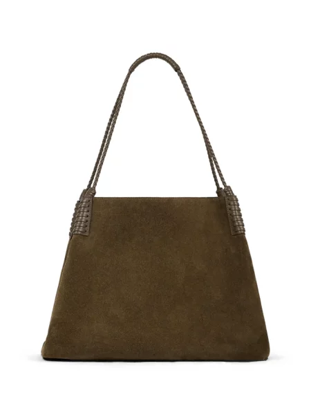 Geantă shopper Etro din piele de căprioară verde