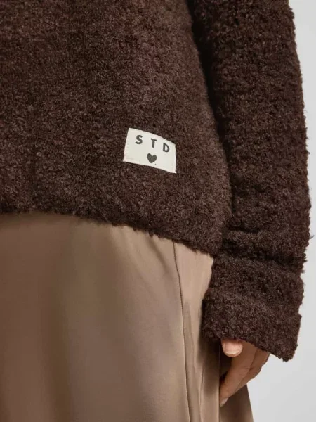 Sweter o kroju relaxed fit z dodatkiem wełny model ‘Larisa’ Ichi