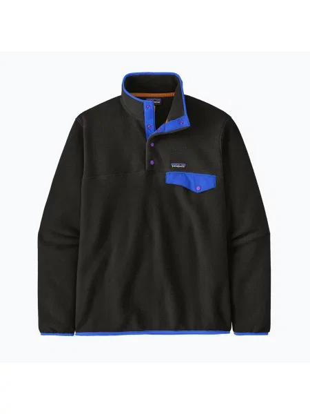 Lekki sweter Patagonia polarowy zapinany na zatrzaski czarny