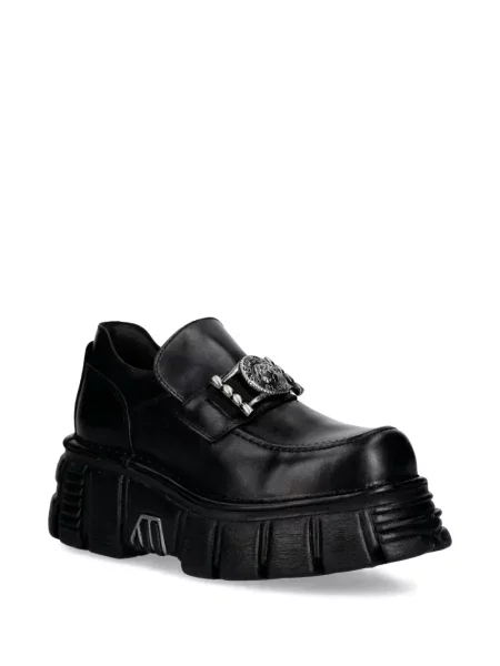 Pantofi loafer New Rock cu platformă negru