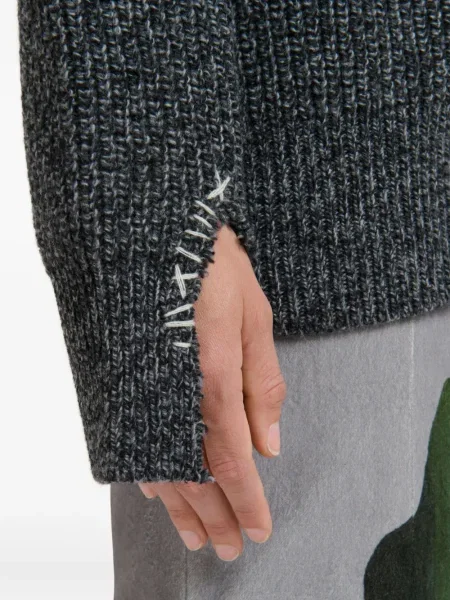 Cardigan Marni cu decolteu în V gri