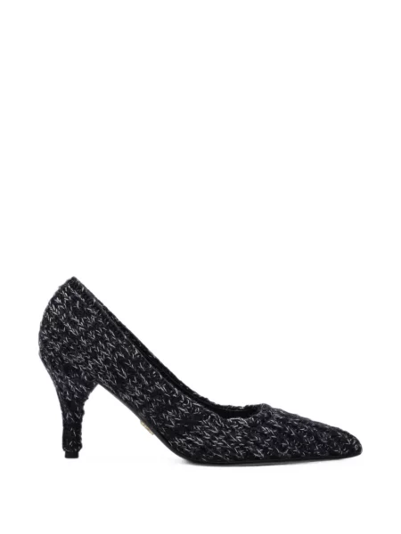 Pantofi cu toc Prada tricotate albastru