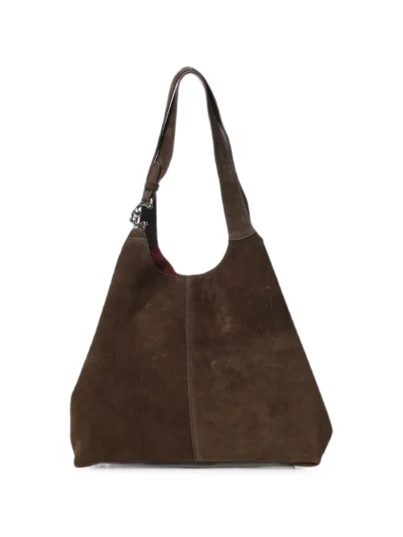 Geantă shopper Coccinelle din piele de căprioară maro