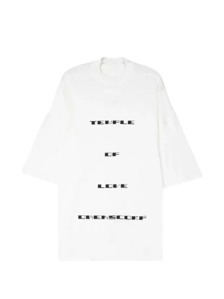 Tricou Rick Owens Drkshdw cu imagine scurt alb