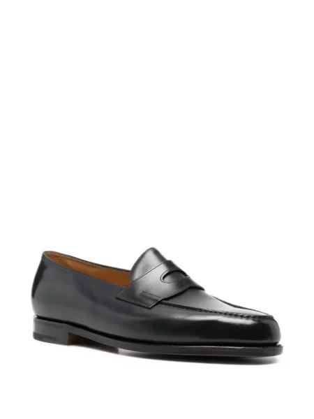 Pantofi loafer John Lobb din piele albastru