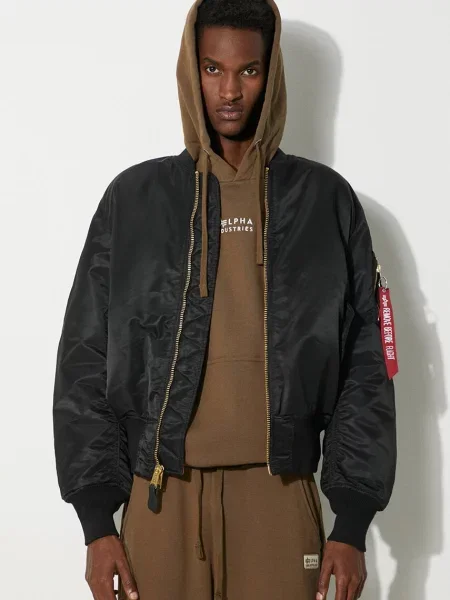 Alpha Industries geacă bomber bărbați de iarnă negru