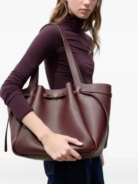Geantă shopper Tory Burch din piele roșu