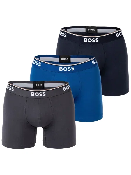 BOSS Boxeralsók Power tengerészkék / tengerészkék / királykék fehér