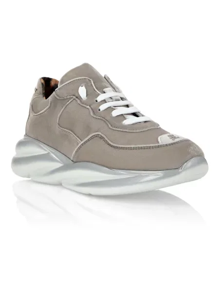 Sneakersy Philipp Plein skórzane szare