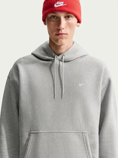 Nike Sportswear kapucnis melegítőfelső férfi pamuttal Solo Swoosh szürke