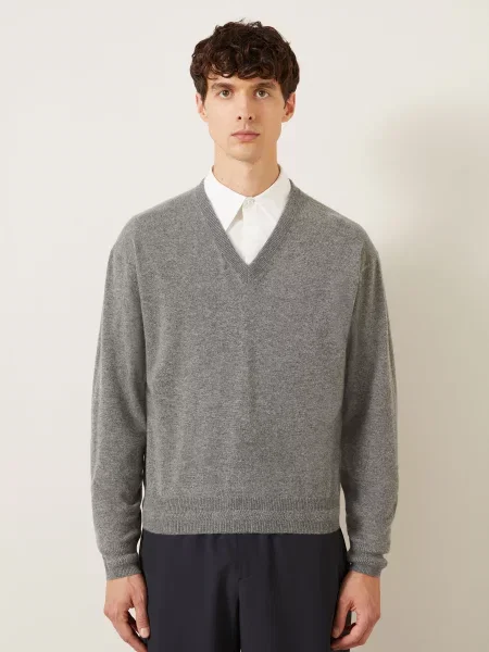Jil Sander Kašmírový Svetr šedá