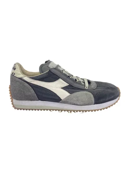 Sneakersy Diadora skórzane z kamieniami czarne