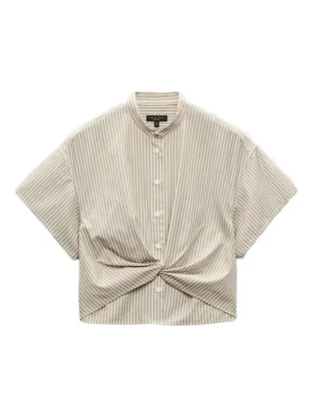 Cămașă Rag & Bone cu dungi gri