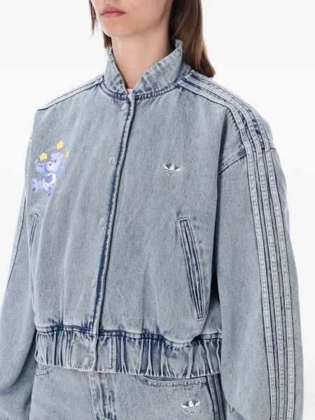 Hanorac Adidas plasă cu autograf cu dungi negru