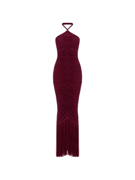 Rochie maxi Baobab cu franjuri roșu