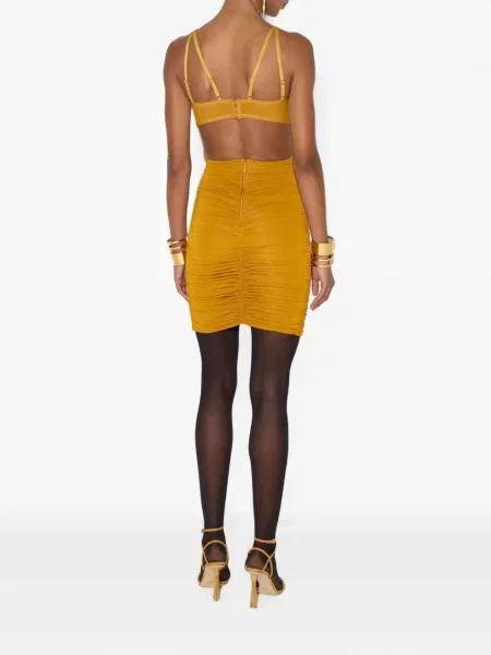 Ușor rochie mini Elisabetta Franchi din jerseu galben