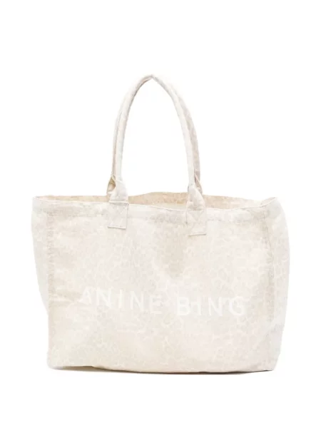 Geantă shopper Anine Bing cu imagine cu model leopard