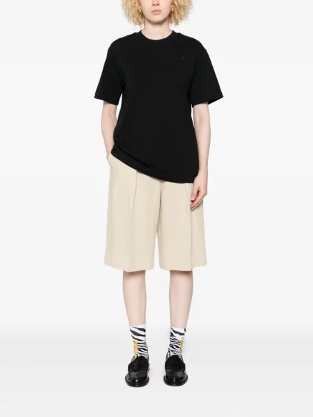 Tricou New Balance cu broderie cu decolteu rotund negru