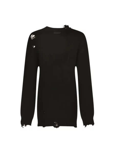 Dzianinowy sweter Moschino czarny