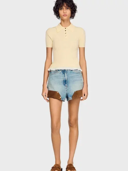 Топ Sandro бежевий