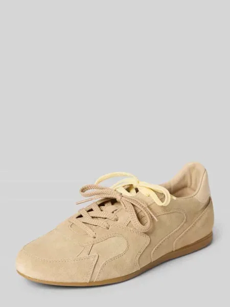 Sneakersy ze skóry z detalem z logo Model Sperly' Gant beżowe