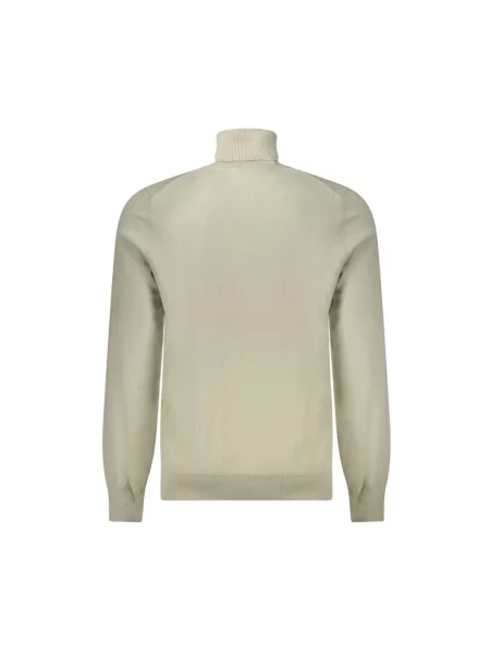 Sweter z golfem Boss Orange z logo beżowy
