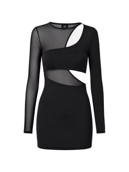 Rochie mini Ow Collection plasă negru