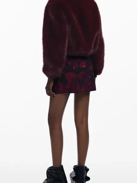 Яке бомбър Desigual RASPBERRY бордо преходен модел червено