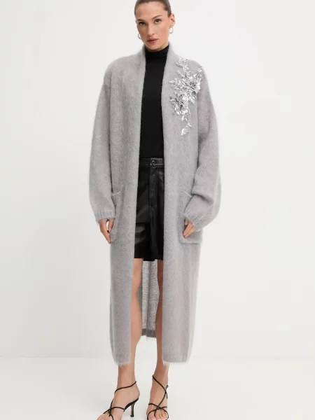 Blugirl Blumarine cardigan din amestec de lână călduros gri