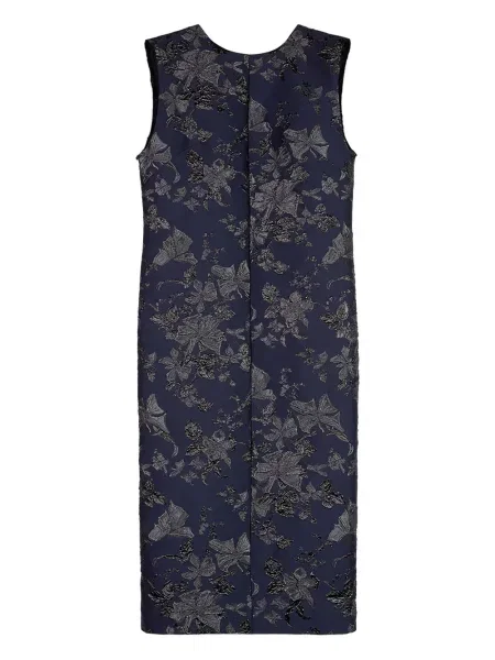 Rochie midi Ports 1961 fără mâneci cu model floral cu imagine albastru