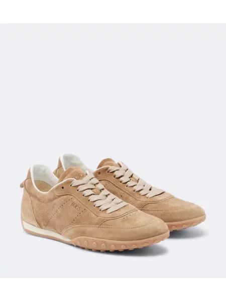 Sneakerși Tod's din piele de căprioară clasici bej