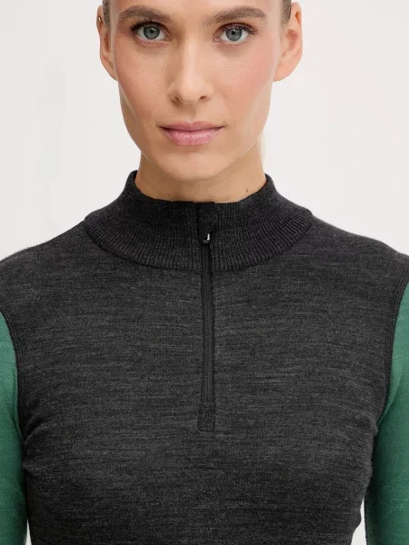 Smartwool funkcionális hosszú ujjú ing Intraknit Thermal Merino Base Layer Colorblock szürke