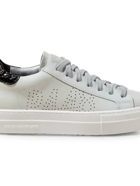 Sneakerși P448 din piele alb