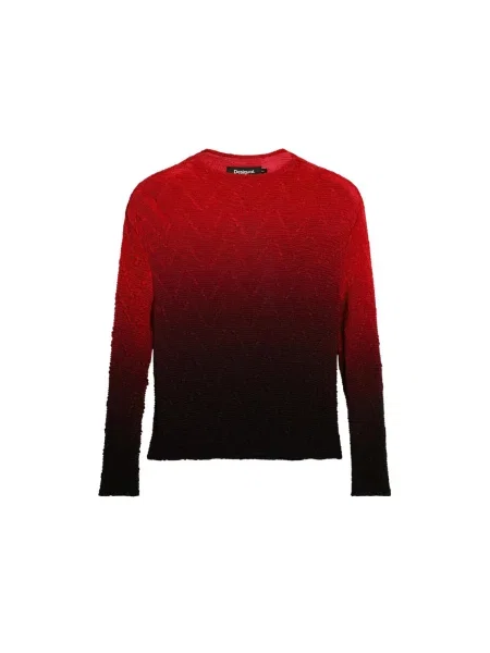 Desigual Pulover rdeča črna