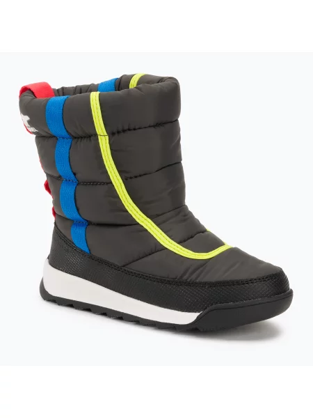 Śniegowce dziecięce Sorel Outh Whitney II Puffy Mid jet/black czarne