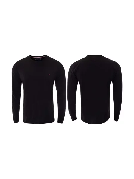 Tommy Hilfiger Majica dugih rukava Stretch Tee crna