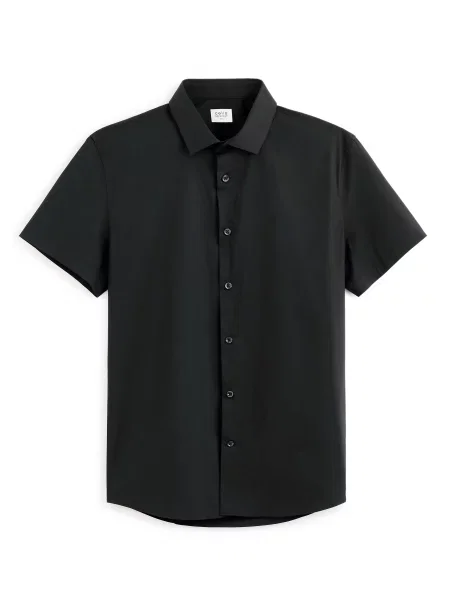 Košile Celio s krátkými rukávy černá