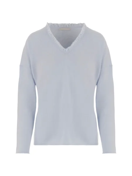 Pulover Allude cu franjuri albastru