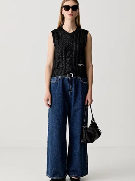 Karl Lagerfeld Jeans telovnik črna