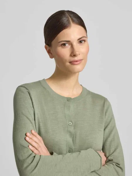 Kardigan o kroju regular fit z mieszanki bawełny i lnu Marc O'polo
