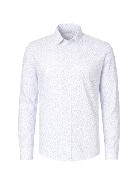 Риза с флорален принт Boss на цветя бяло