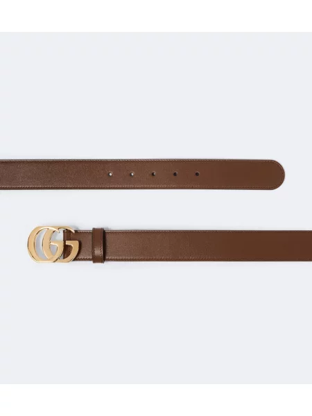 Cu centură curea Gucci din piele maro