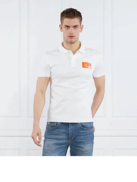 CALVIN KLEIN JEANS Tenisz póló COLORED ADDRESS BOX fehér