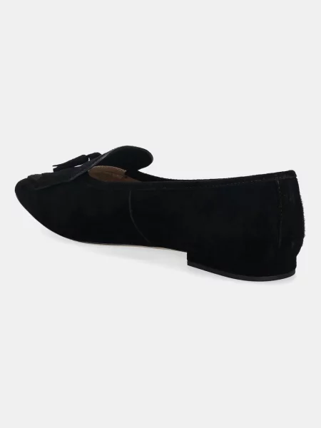 Semišové baleríny Lauren Ralph Lauren Londyn Klt černá